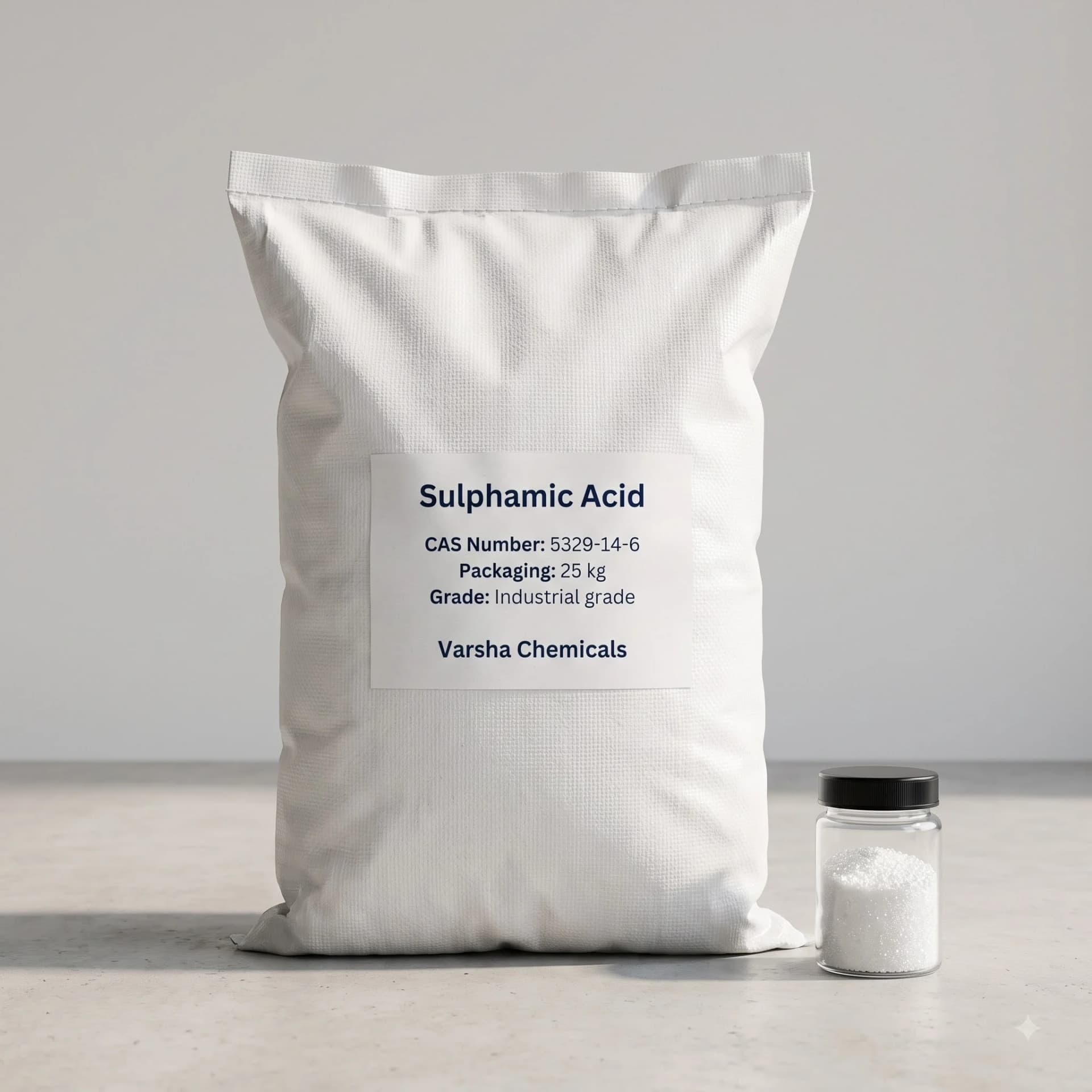 Sulphamic Acid product packaging from Varsha Chemicals, Belagavi