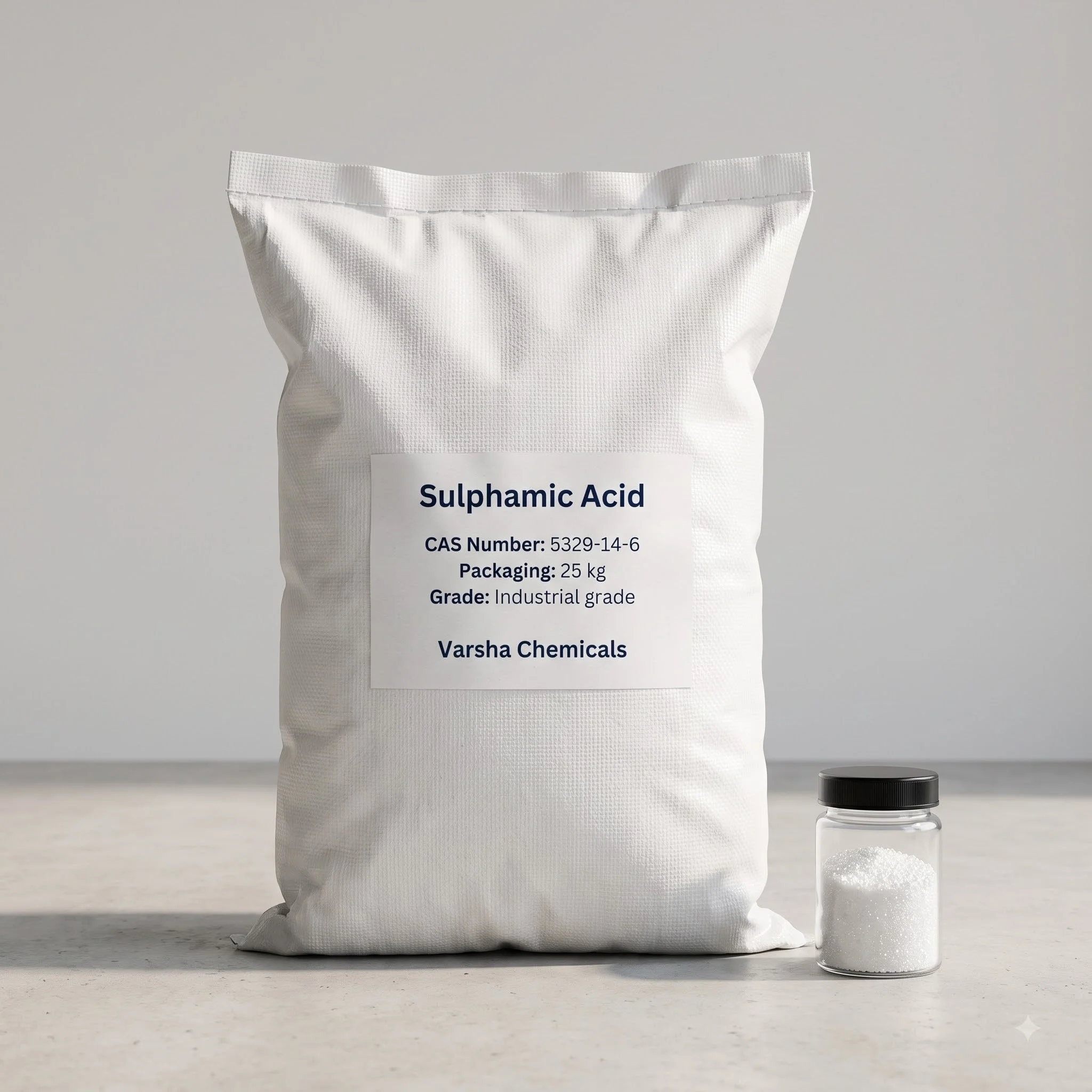 Sulphamic Acid product packaging from Varsha Chemicals, Belagavi