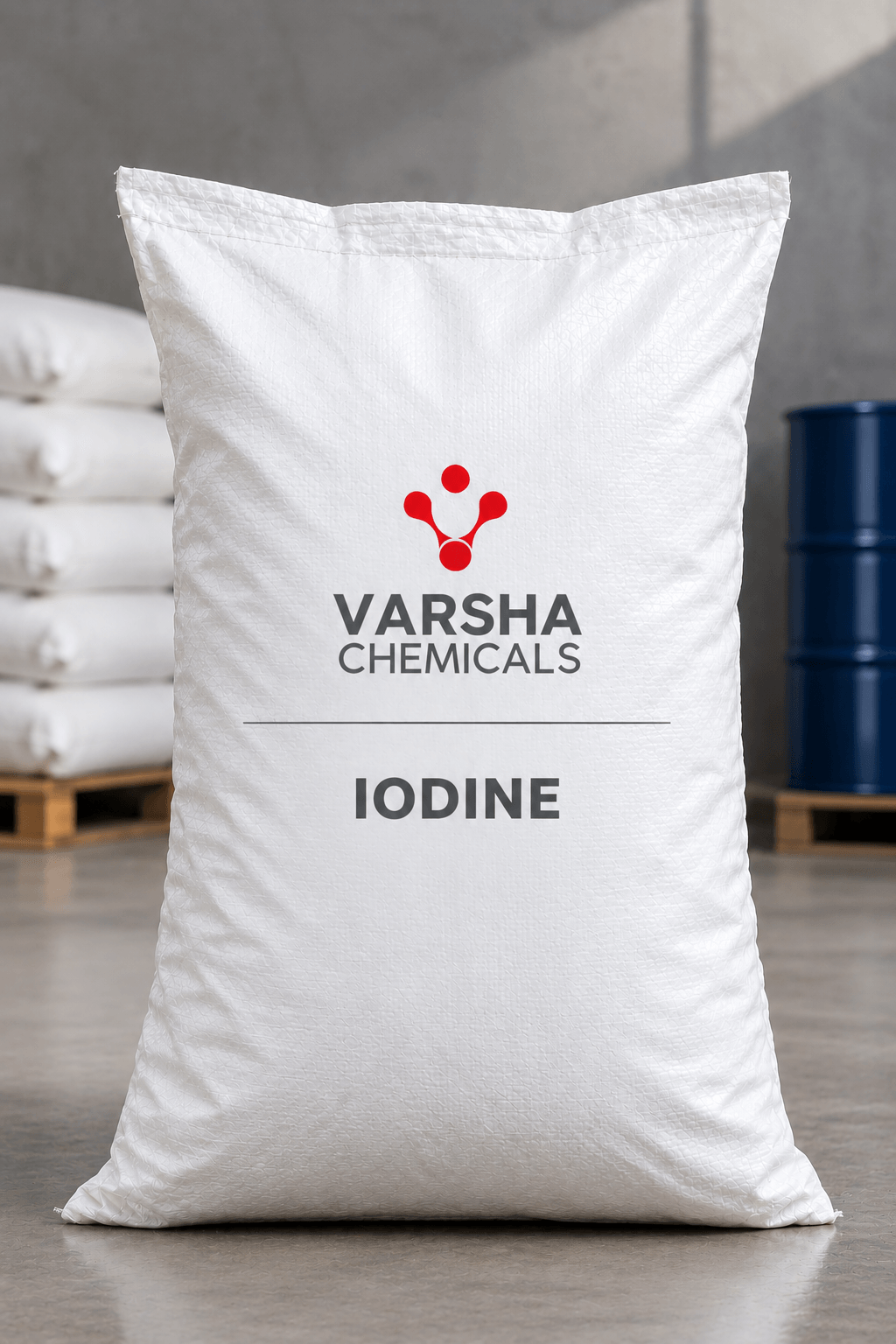 Iodine product packaging from Varsha Chemicals, Belagavi