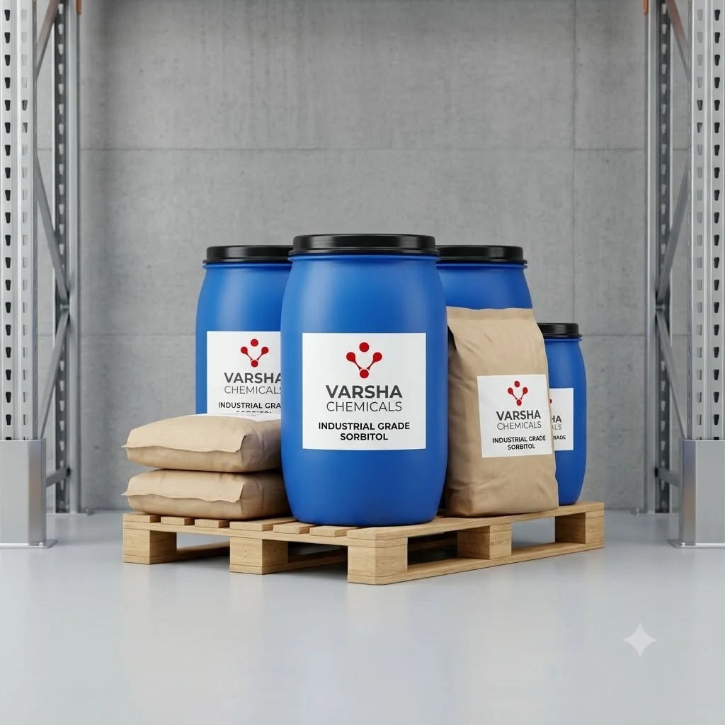 Sorbitol product packaging from Varsha Chemicals, Belagavi