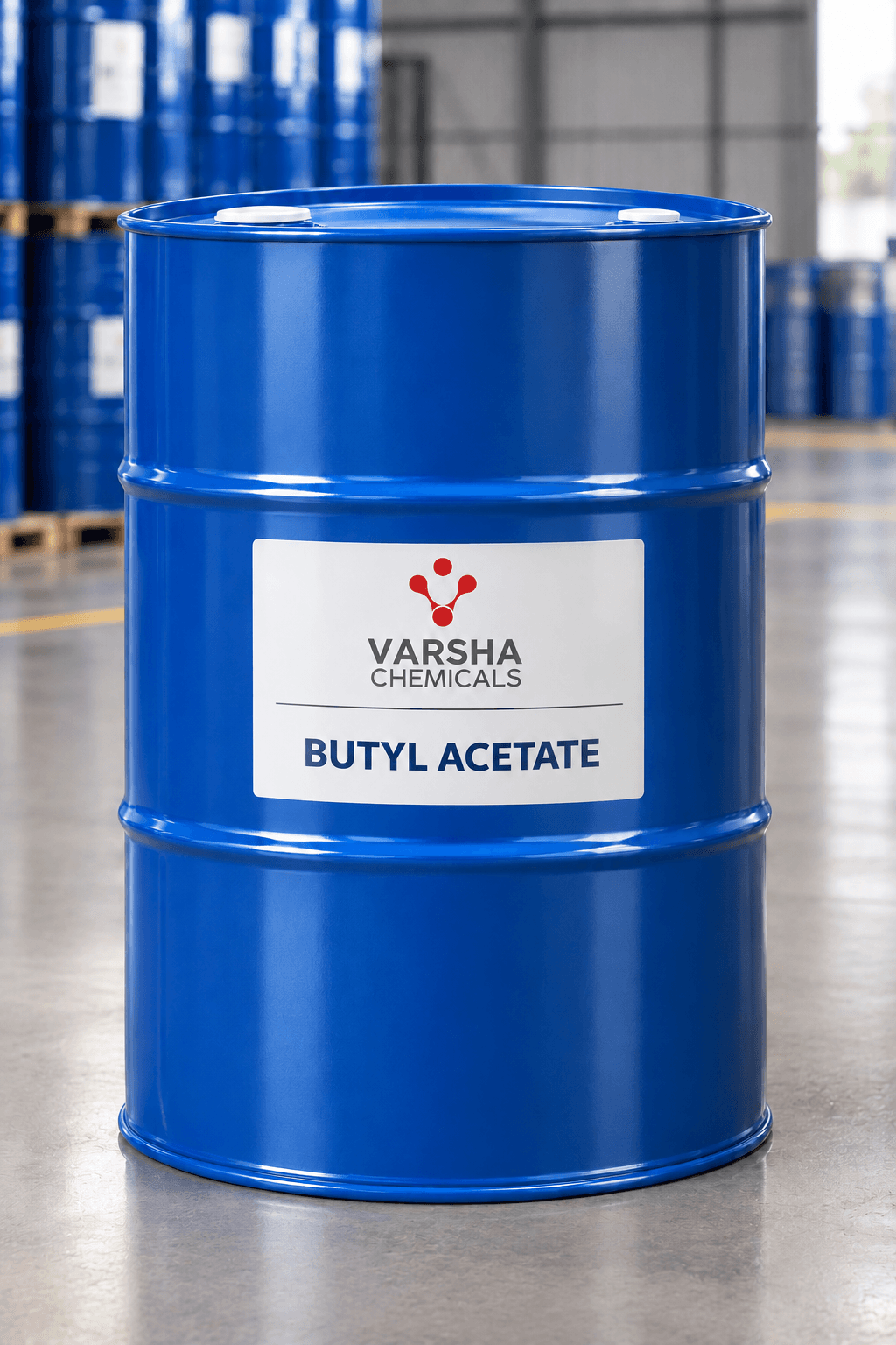 Butyl Acetate product packaging from Varsha Chemicals, Belagavi