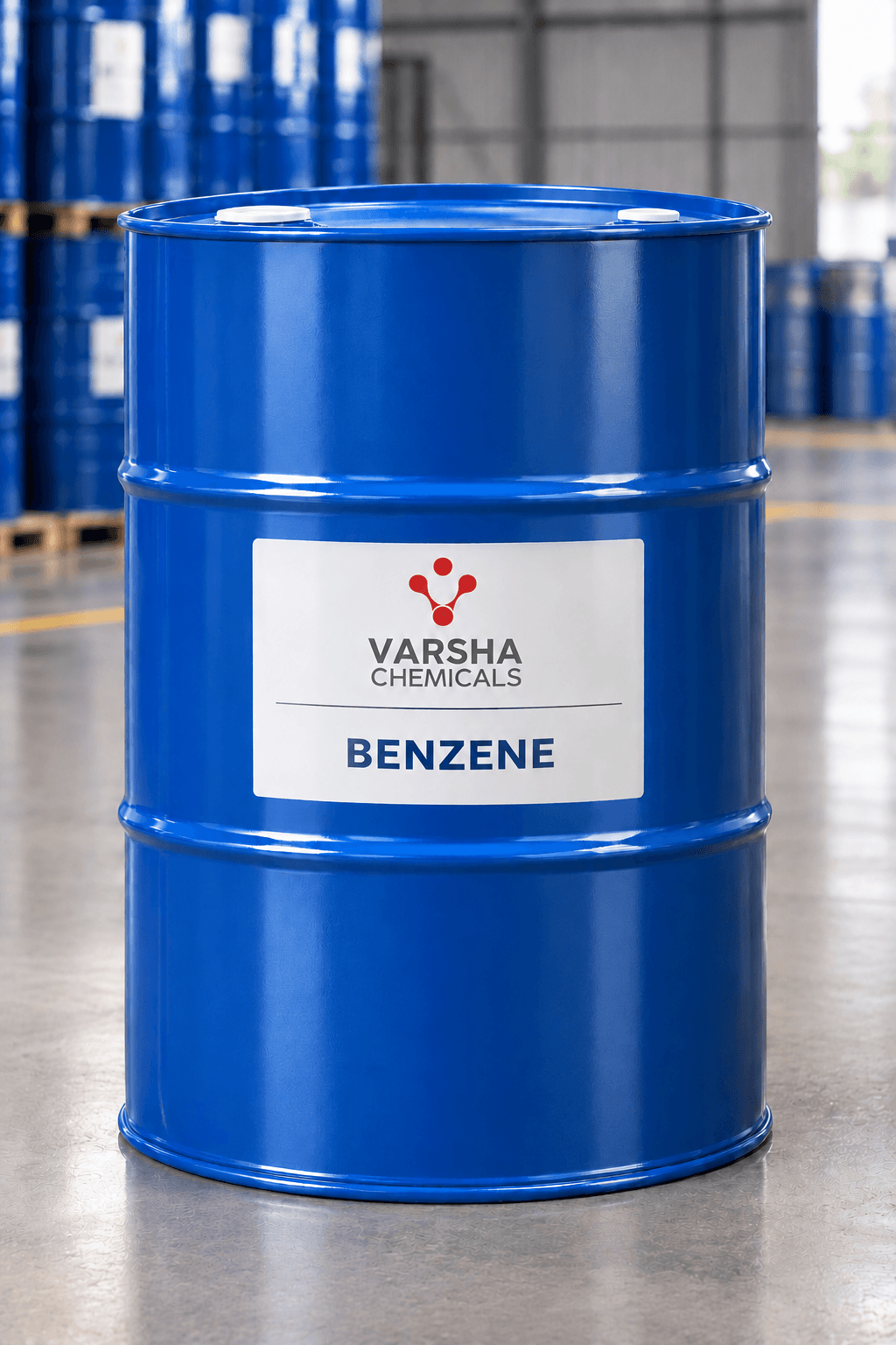 Benzene product packaging from Varsha Chemicals, Belagavi