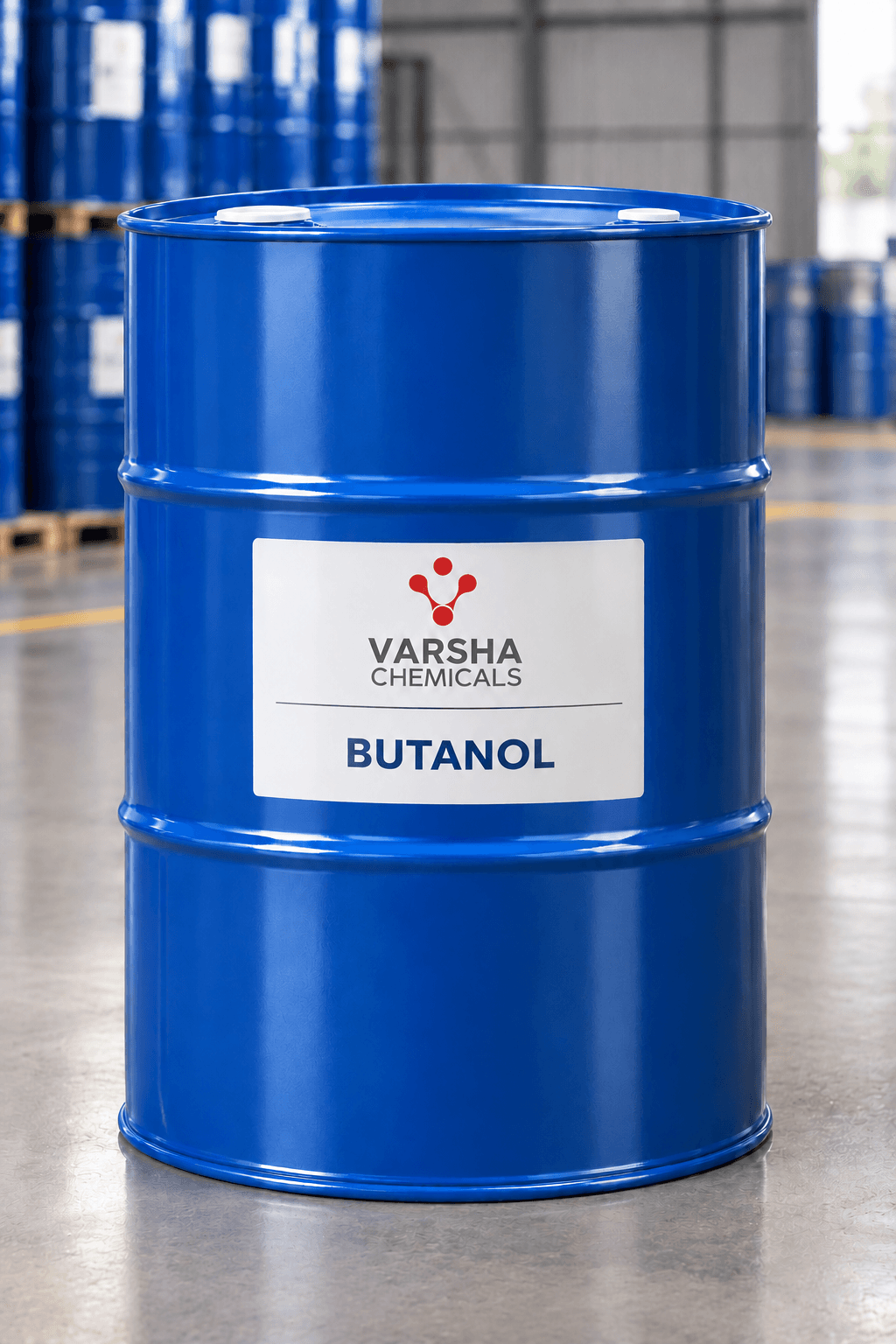 Butanol (Normal / Tertiary / Iso) product packaging from Varsha Chemicals, Belagavi
