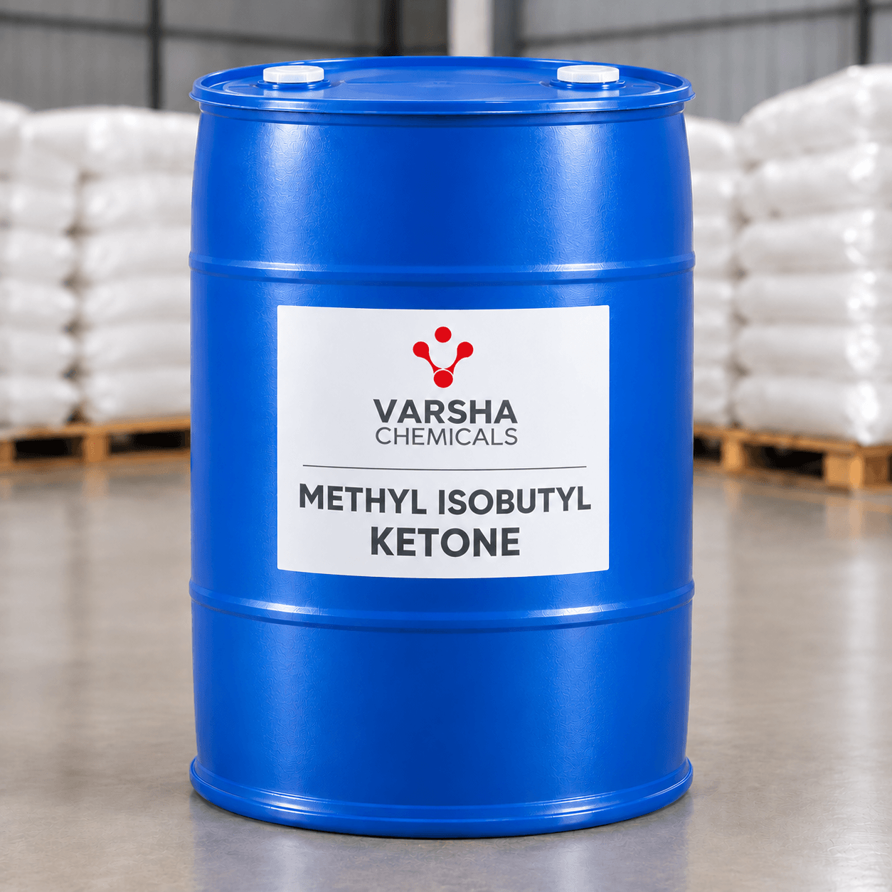Methyl Isobutyl Ketone (MIBK) product packaging from Varsha Chemicals, Belagavi