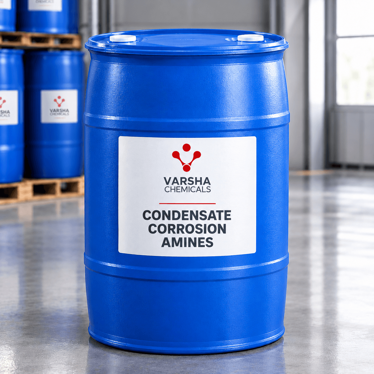 Condensate Corrosion Amines product packaging from Varsha Chemicals, Belagavi