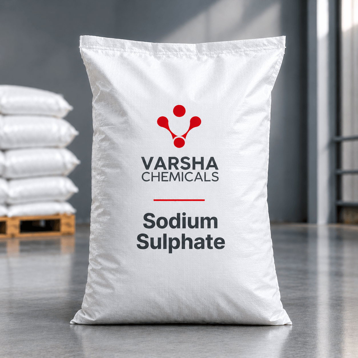 Sodium Sulphate / Sulphite / Sulphide product packaging from Varsha Chemicals, Belagavi