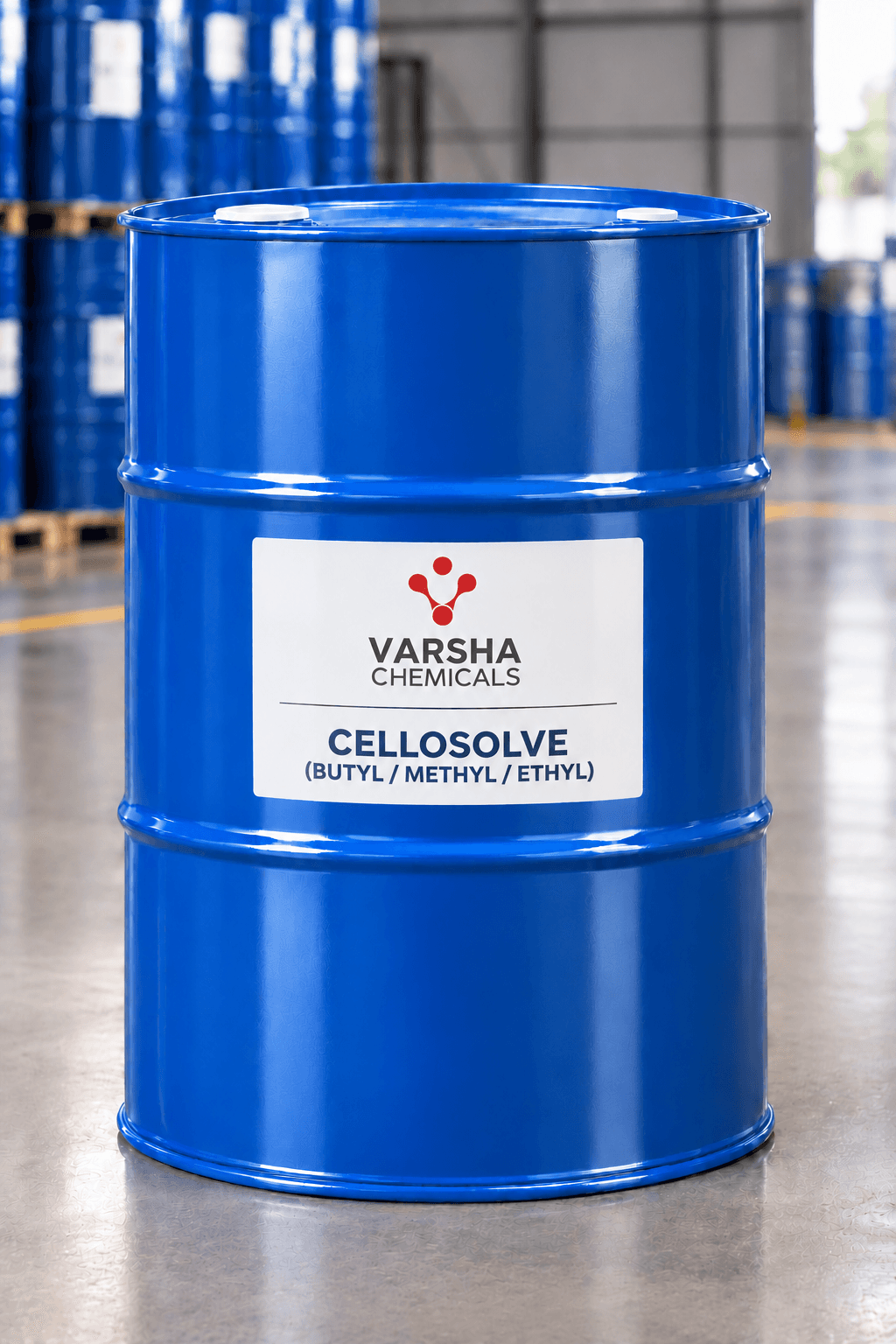 Cellosolve (Butyl / Methyl / Ethyl) product packaging from Varsha Chemicals, Belagavi