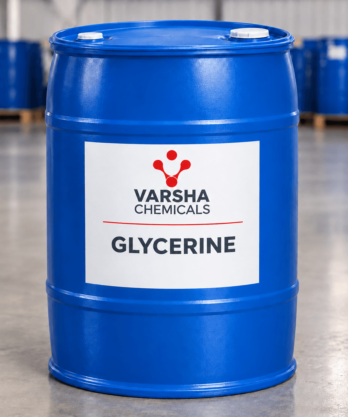 Glycerine / Glycerol / Glycine product packaging from Varsha Chemicals, Belagavi
