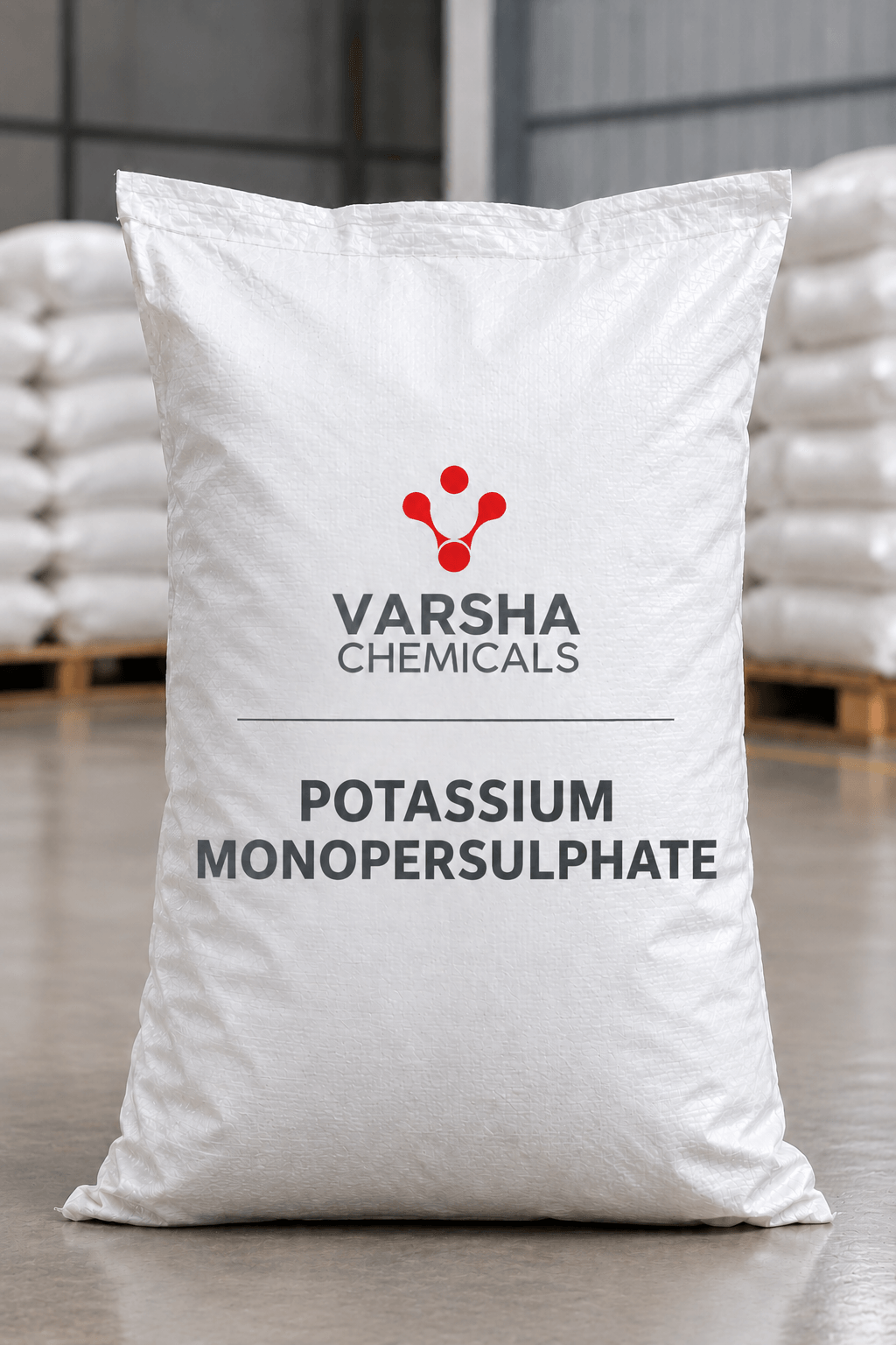 Potassium Monopersulphate product packaging from Varsha Chemicals, Belagavi