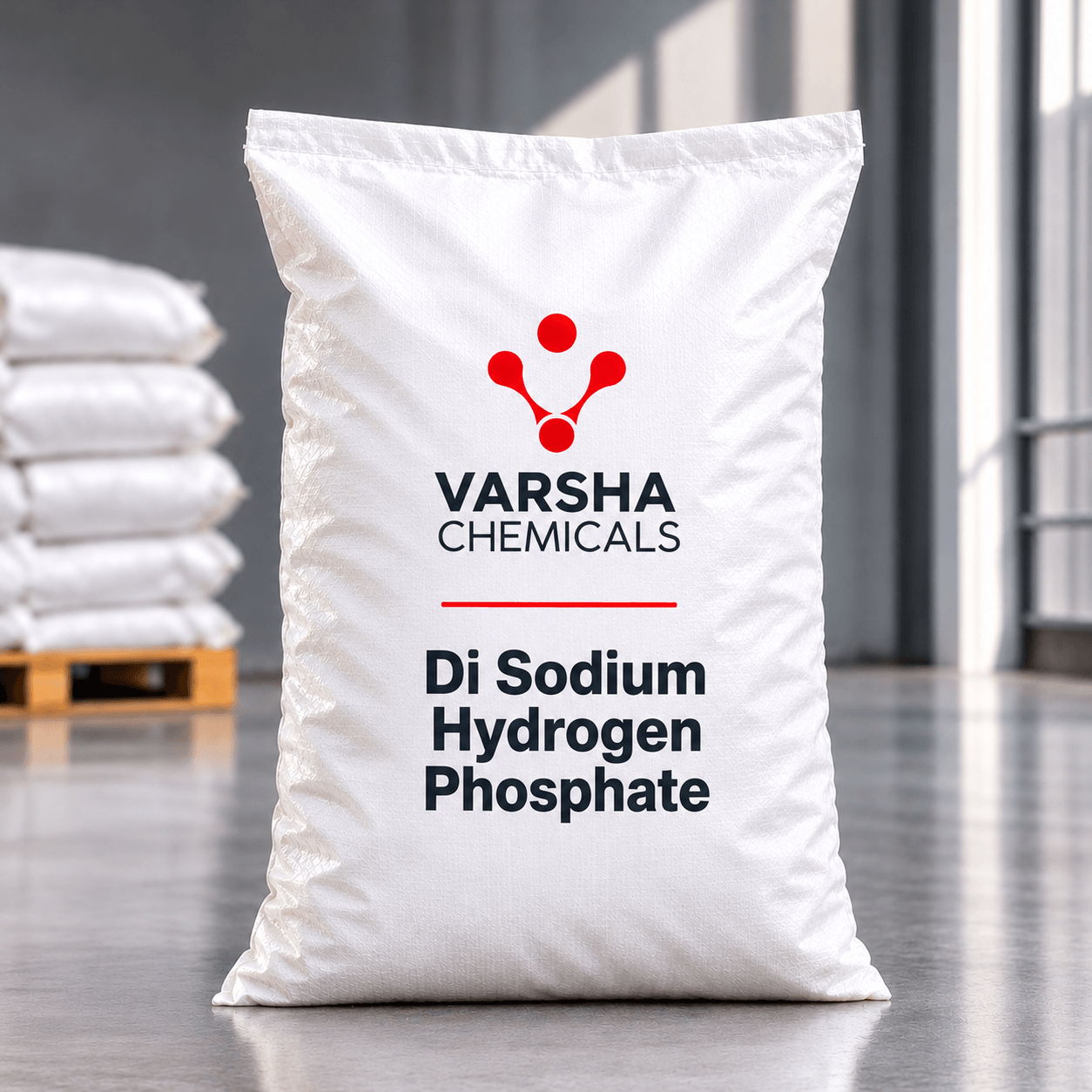 Di Sodium Hydrogen Phosphate product packaging from Varsha Chemicals, Belagavi